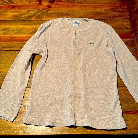 Men’s Lacoste long sleeve Henley Size L - Picture 1 of 4